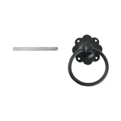 Alternative view of Ring Gate Latch Plain Black - 6"