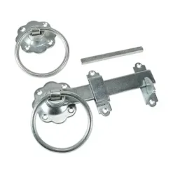 Ring Gate Latch Plain Silver - 6"