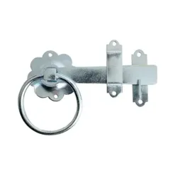 Ring Gate Latch Plain Zinc - 6"