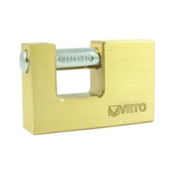 Brass Rectangular Padlock - 75mm