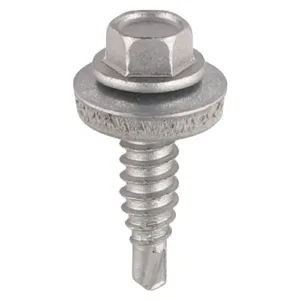 Sheet Steel Stitching Screws Exterior Silver with EPDM Washer - 6.3 x 25