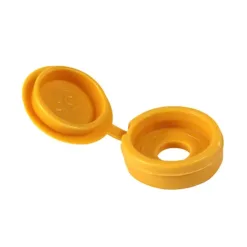 Hinged Screw Caps Small Yellow - To fit 3.0 to 4.5 Screw