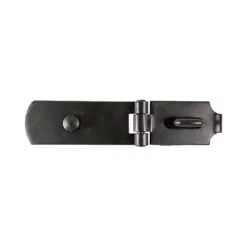 Heavy Duty Swivel Pattern Hasp & Staple Bolt On Black - 8"