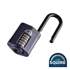 Combination Padlock - Steel 2.5" Long Shackle - 60mm