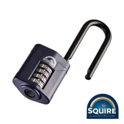 Combination Padlock - Steel 2.5" Long Shackle - 50mm