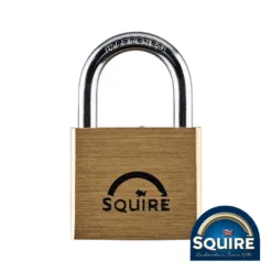 Alternative view of Premium Brass Lion Padlock - Stainless Steel Shackle - 40mm