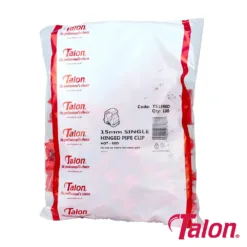 Alternative view of Single Hinged ID Pipe Clips Red - 15mm