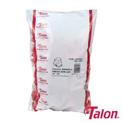 Alternative view of Single Hinged ID Pipe Clips Red - 22mm