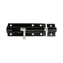 Straight Tower Bolt Black - 6"