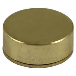 Threaded Screw Caps Solid Brass Satin Brass - 16mm
