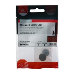 Alternative view of Threaded Screw Caps Solid Brass Satin Nickel - 16mm