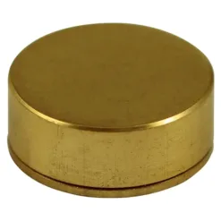 Threaded Screw Caps Solid Brass Polished Brass - 18mm