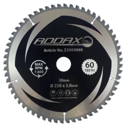 0° Mitre Saw Blade - 250 x 30 x 60T