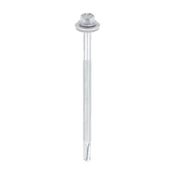 Self-Drilling Heavy Section Silver Screws with EPDM Washer - 5.5 x 100
