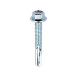 Self-Drilling Heavy Section Silver Screws - 5.5 x 38