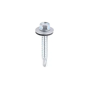 Self-Drilling Light Section Silver Screws with EPDM Washer - 5.5 x 38