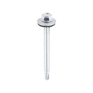 Self-Drilling Light Section Silver Screws with EPDM Washer - 5.5 x 60