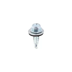Sheet Steel Stitching Screws Exterior Silver with EPDM Washer - 6.3 x 22