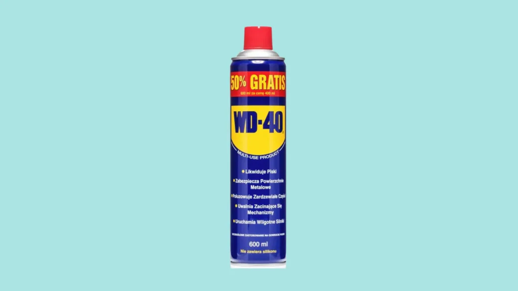 WD-40 Lubricant spray for adhesive removal